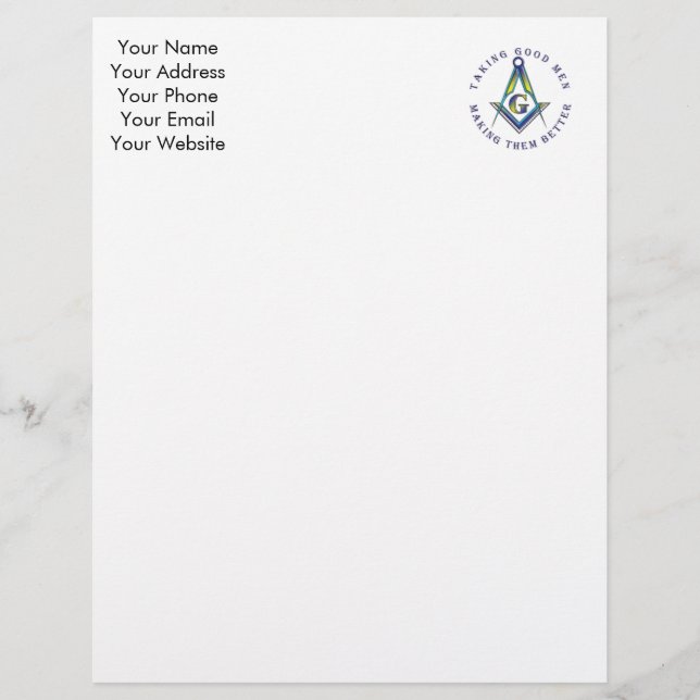 Masonic Letterheads Letterhead (Front)