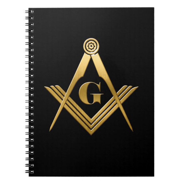 Masonic Lodge Gold Letter G Notebook (Front)