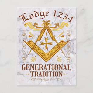 Masonic Lodge Keeping Tradition Postcard