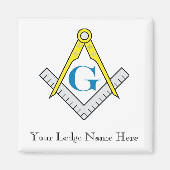 Masonic Magnet Customize Lodge Name (Front)