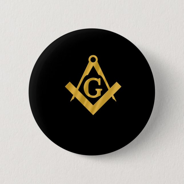 Masonic "Mason for Life" 2 Inch Round Button (Front)