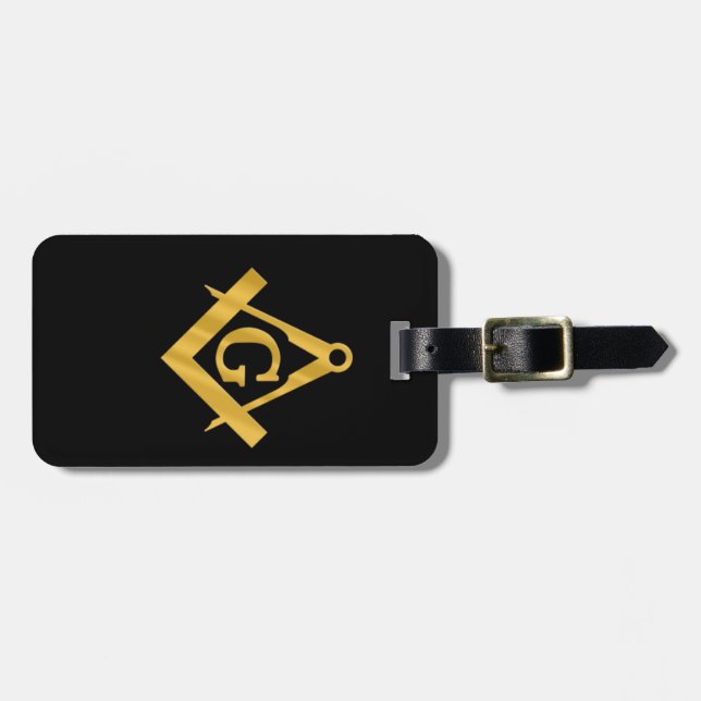 Masonic "Mason for Life" Luggage Tag (Front Horizontal)