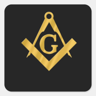Masonic "Mason for Life" Square Sticker