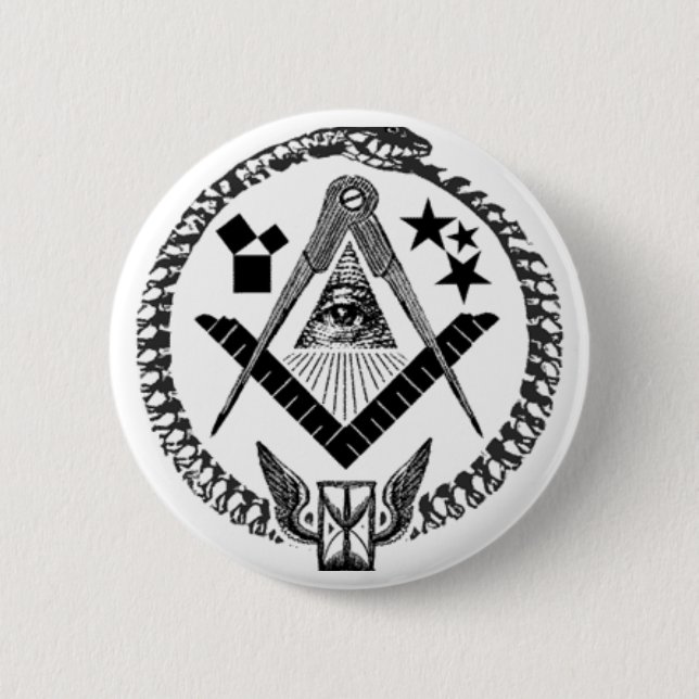 Masonic Memorabilia 2 Inch Round Button (Front)