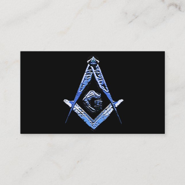 Masonic Minds (Blue) Business Card (Front)
