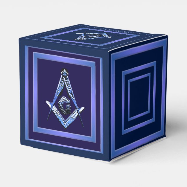 Masonic Minds (Blue) Favor Box (Back Side)