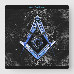 Masonic Minds (BlueSwish) Square Wall Clock