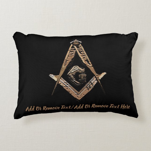 Masonic Minds (Golden) Accent Pillow (Front)