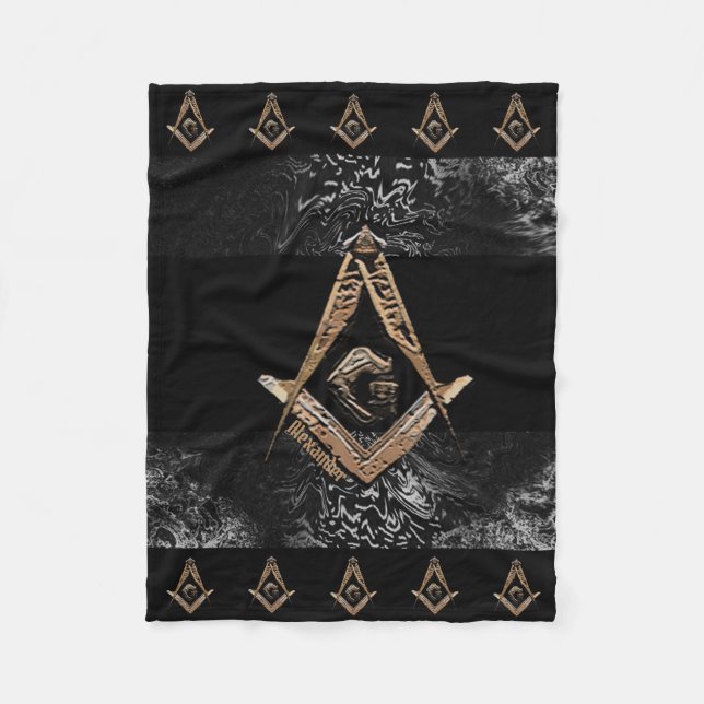 Masonic Minds (Golden) Fleece Blanket (Front)