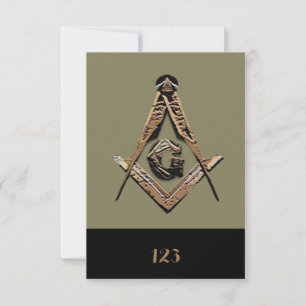 Masonic Minds (Golden) Invitation