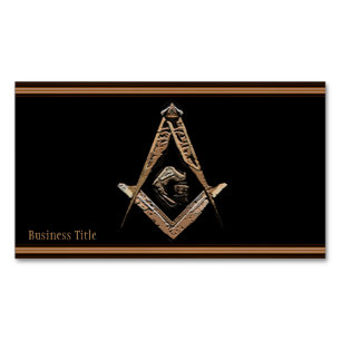 Masonic Minds (Golden) Magnetic Business Card