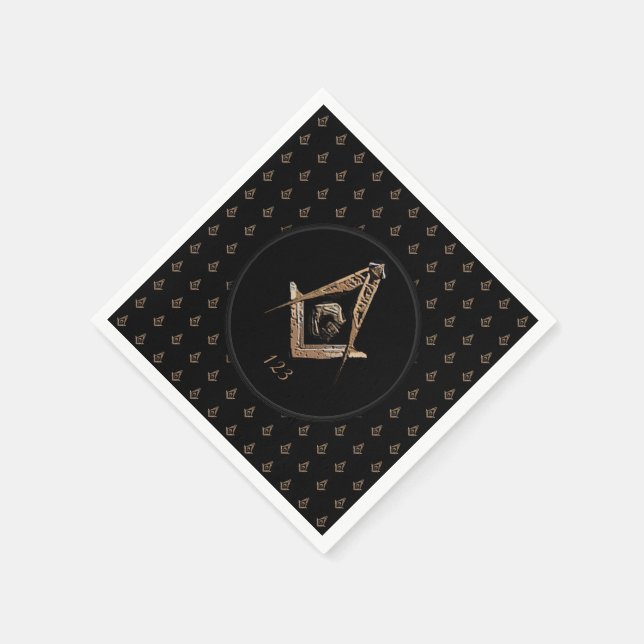 Masonic Minds (Golden) Napkin (Corner)