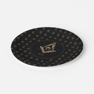 Masonic Minds (Golden) Paper Plate