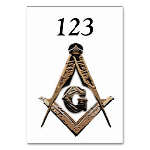 Masonic Minds (Golden) Table Number