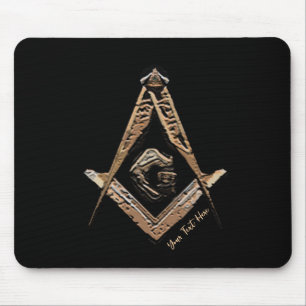 Masonic Minds (GoldenBrownish) Mouse Pad