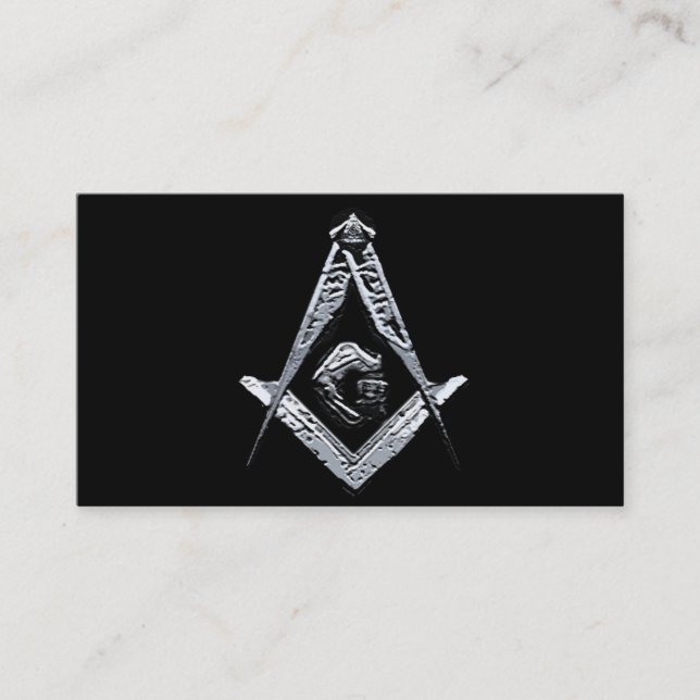 Masonic Minds (Silvery) Business Card (Front)