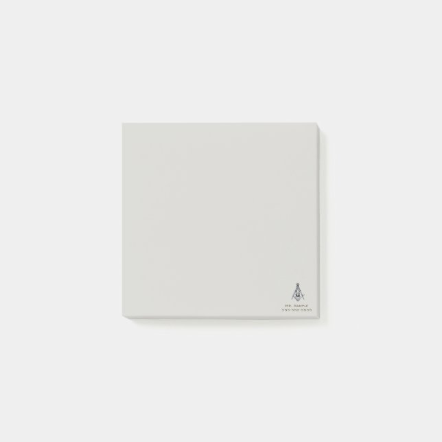 Masonic Minds (Silvery) Post-it Notes (Front)