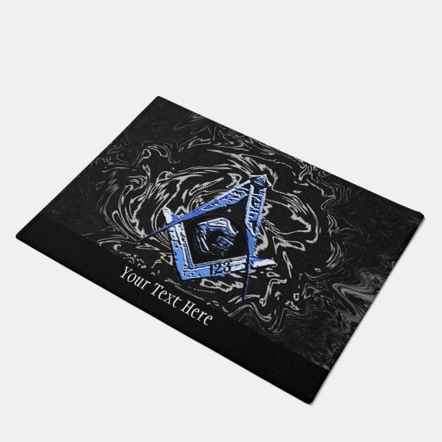 Masonic Minds (SwishBlue) Doormat (Angled)