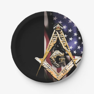 Masonic Minds (Yellowish)USA Paper Plate