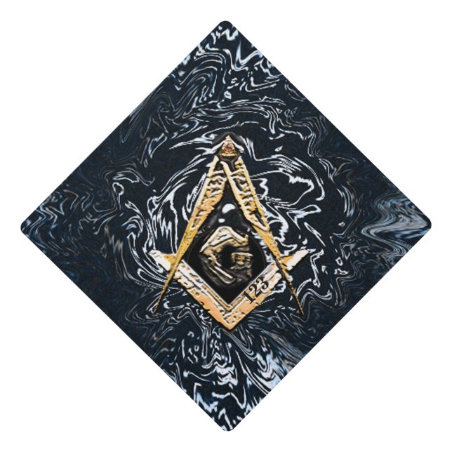 Masonic Minds (YellowSwish) Graduation Cap Topper (Front)