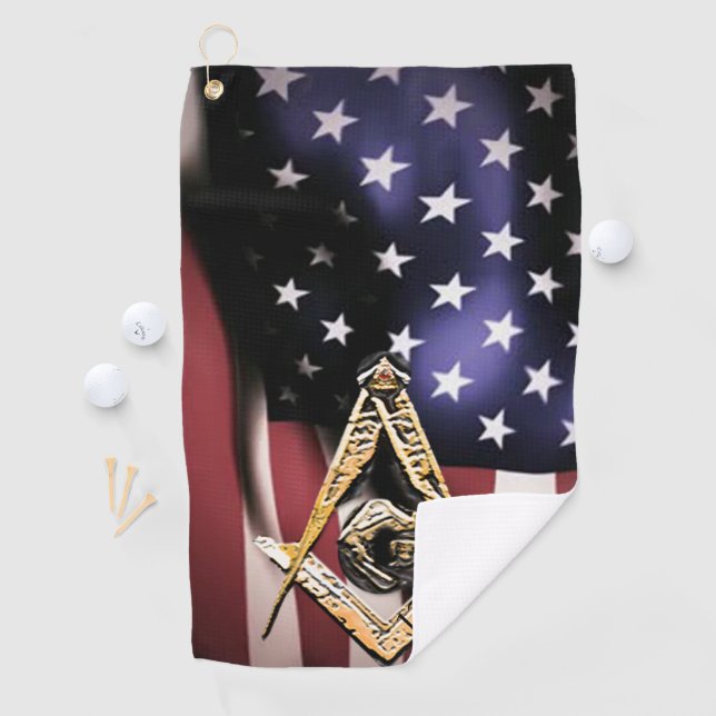 Masonic Minds (YellowSwish)USA Golf Towel (InSitu)
