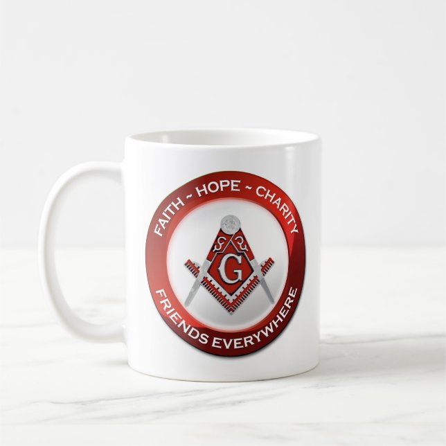 Masonic Mug - Red (Gauche)