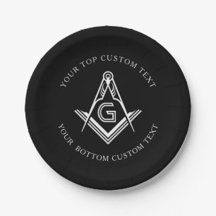 Masonic Party Supplies   Personalized Paper Plates