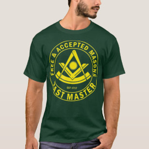 Masonic Past Master Jewel F  AM Square  Compass T-Shirt
