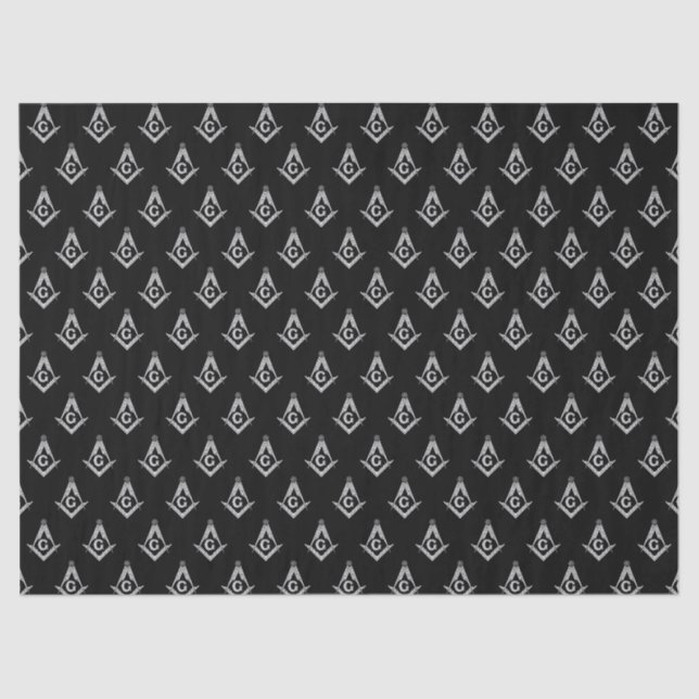 Masonic Pattern (Black) Tissue Paper (Front)