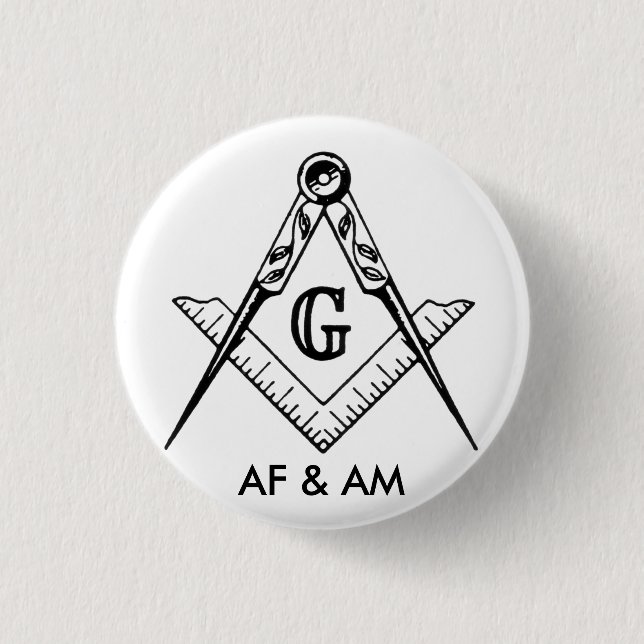 masonic pride 1 inch round button (Front)