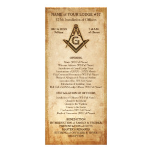 Masonic Rack Card Template   Old Rustic Parchment