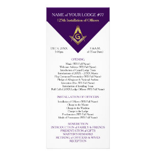 Masonic Rack Card Template   Purple & Gold