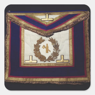 Masonic Regalia, from the Order of Turin Square Sticker