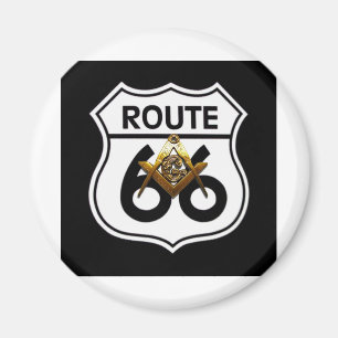 Masonic Route 66 Shield Magnet