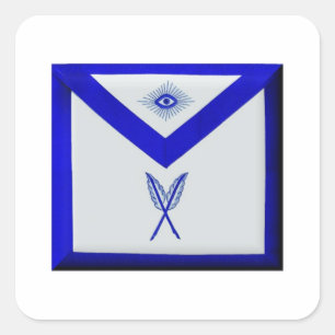 Masonic Secretary Apron Square Sticker