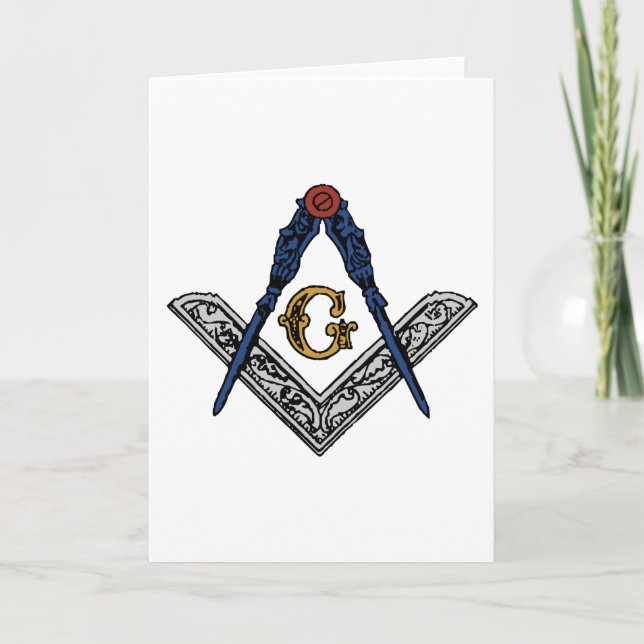 Masonic Square and Compass Card (Front)