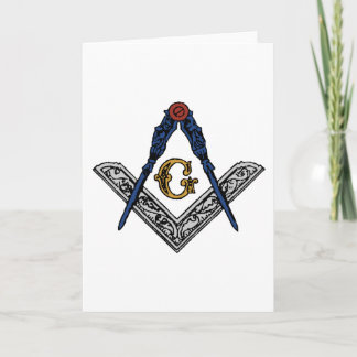 Masonic Square and Compass Card