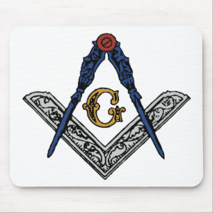 Masonic Square and Compass Mouse Pad