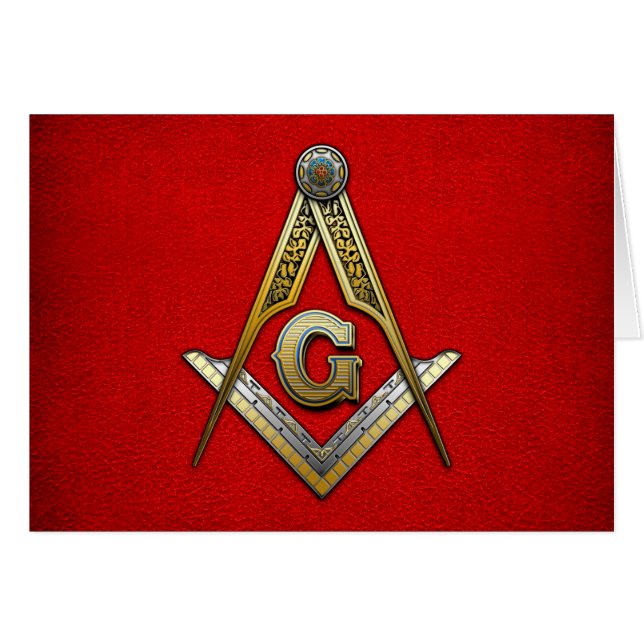 Masonic Square and Compasses (Front Horizontal)