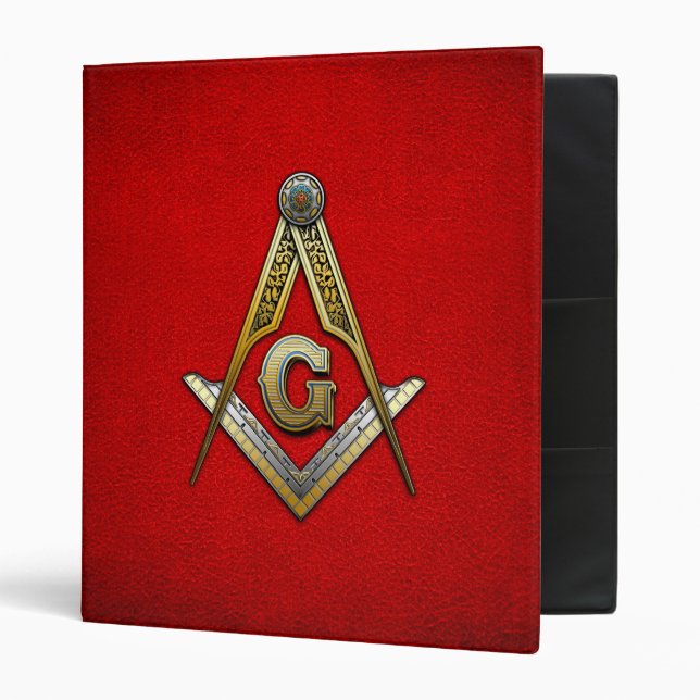 Masonic Square and Compasses Binder (Front/Inside)