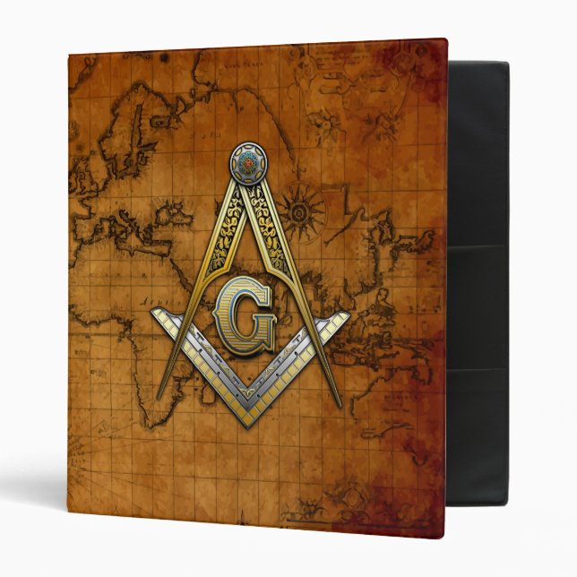 Masonic Square and Compasses Binder (Front/Inside)