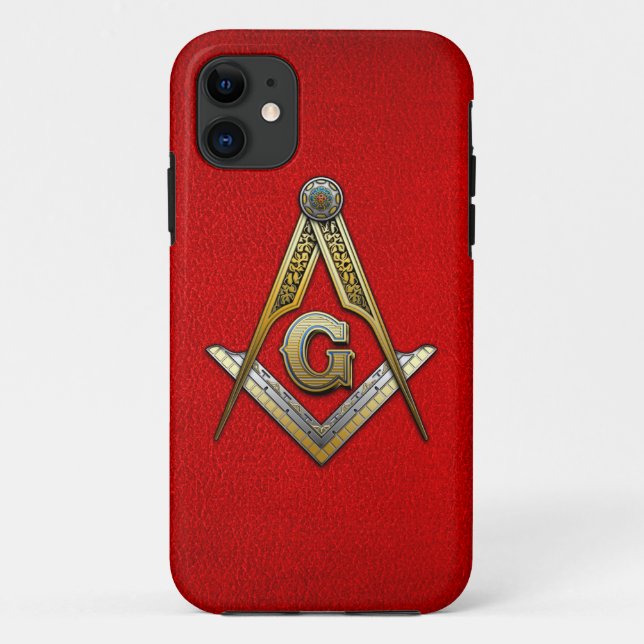 Masonic Square and Compasses Case-Mate iPhone Case (Back)