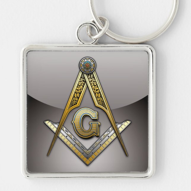 Masonic Square and Compasses Keychain (Front)