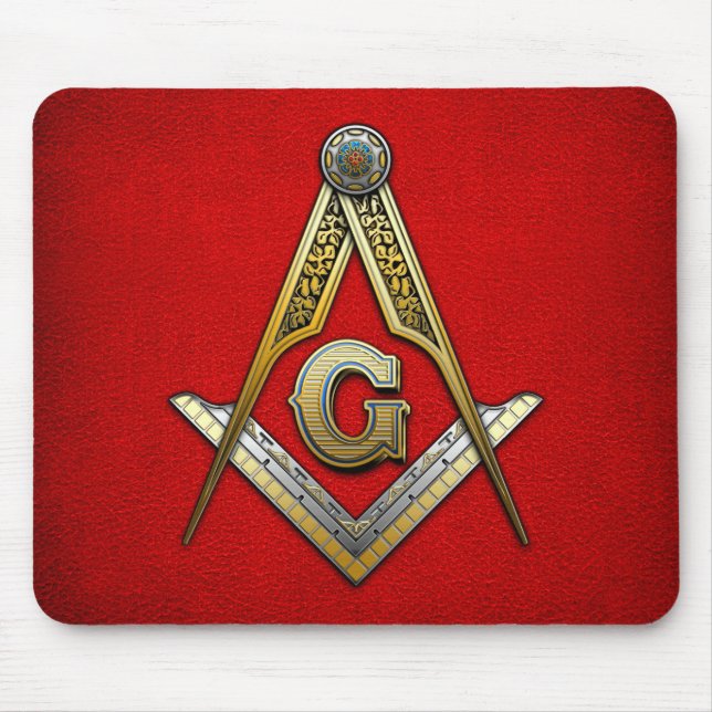 Masonic Square and Compasses Mouse Pad (Front)