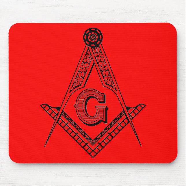 Masonic Square and Compasses Mouse Pad (Front)
