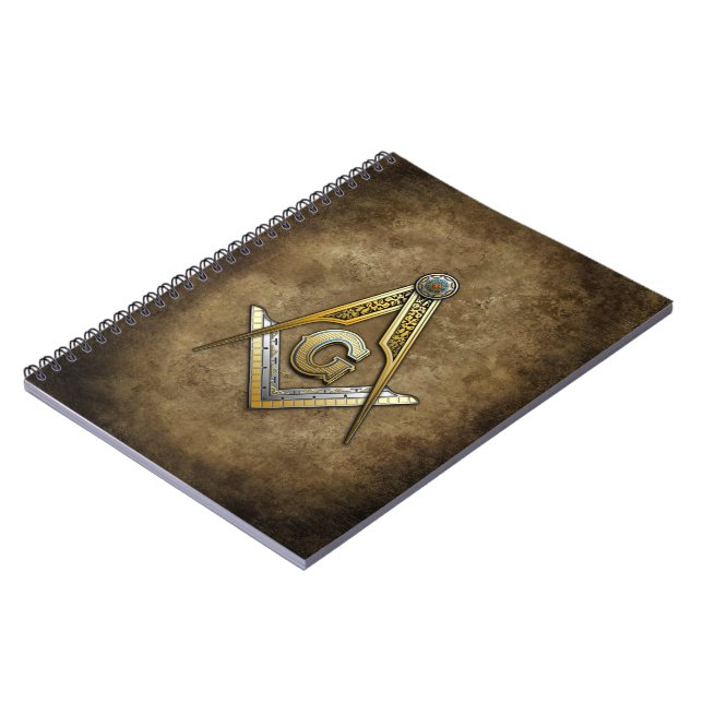Masonic Square and Compasses Notebook (Left Side)
