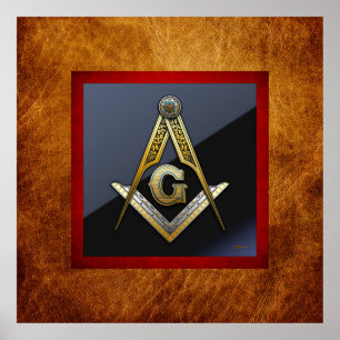 Masonic Square and Compasses Poster