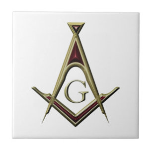Masonic Square & Compass Tile
