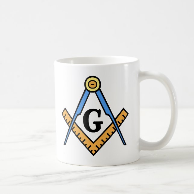 Masonic Square & Compasses Coffee Mug (Right)