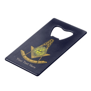 Masonic Sun Credit Card Bottle Opener
